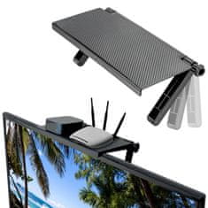 Verk 01760 Závesná polička na TV monitor 30 x 16 cm, čierna