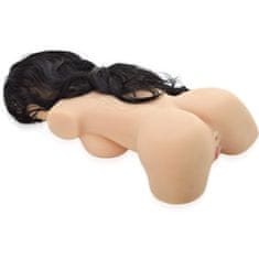 XSARA Masturbátor z umělé kůže cyberskin realistická sex panna trup s hlavou real doll - 71824236