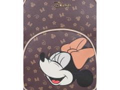 Disney Disney Minnie Mouse Hnedý kožený batoh, dámsky mestský batoh 34x24x12 cm 