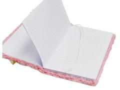 STARPAK Jednorožec Plyšový denník/zápisník pastelovo ružový s linajkami A5 