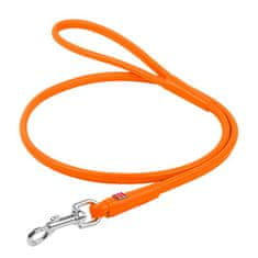 WAUDOG Okrúhle kožené vodítko oranžovej farby 122cm 4 mm oranžová