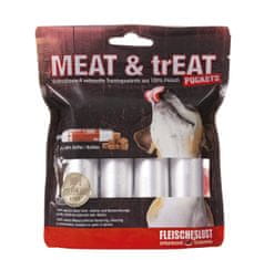 Meat Love Odmeny pre psov v tvare salámy Meat and trEAT 100% byvol 4x40g