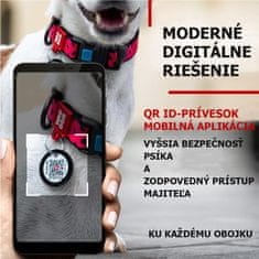 WAUDOG Nylonový obojok s QR kódom melónový červená