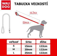 WAUDOG Nylonové vodítko ETHNO BLUE 122cm XS modrá