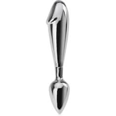 XSARA Kovové dildo dvoustranný anální kolík penis plug - 78141330