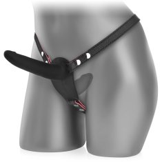 XSARA Silikonový strap-on dva penisy k penetraci dildo na popruzích - 78633728