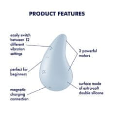 Satisfyer Satisfyer Dew Drop (Blue), prikladací vibrátor