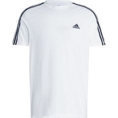 Adidas Tričko biela XL Essentials Single Jersey 3-stripes