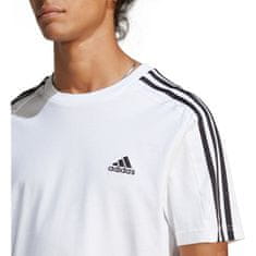 Adidas Tričko biela XL Essentials Single Jersey 3-stripes