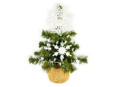 LAALU Zdobený umelý vianočný stromček s 13 ozdobami TINY 1 v kvetináči 25 cm