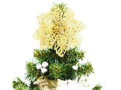 LAALU Zdobený umelý vianočný stromček so 14 ozdobami TINY 4 v kvetináči 25 cm