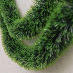 Ruhhy Vianočná girlanda - zelená, 6 metrov, plast + kov, hrúbka 15 cm
