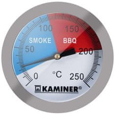 Kaminer Teplomer pre gril a kúrenie, nerezová oceľ, rozsah teplôt 0-250°C, rozmery 5x7.5 cm