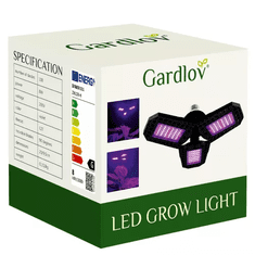 Gardlov LED lampa na pestovanie rastlín 108 diód, 8 W, červené a modré svetlo, závit E27