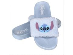 Disney DISNEY Stitch Modré dievčenské šľapky/papuče s kožušinkou 36 EU / 3 UK