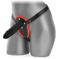 XSARA Strap-on silikonový penis na popruzích dildo k penetraci - 77653095