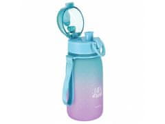 STARPAK Farebná ombre fľaša s náustkom, plastová fľaša na vodu 400 ml