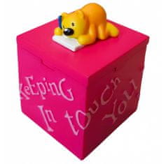 Visclub Škatuľka na drobnosti medveď Bono ružová