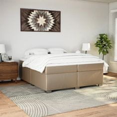 Petromila vidaXL Boxspring posteľ s matracom kapučínová 200x200 cm umelá koža