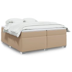 Petromila vidaXL Boxspring posteľ s matracom kapučínová 200x200 cm umelá koža