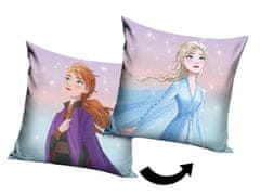 Carbotex Obliečka na vankúšik Ľadové Kráľovstvo Princezné Anna a Elsa 40x40 cm