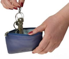 Kožená mini peňaženka-kľúčenka 7289 blue