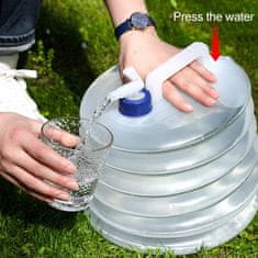 HOME & MARKER® Prenosná skladacia kempingová nádrž na vodu (10 l) | AQUATANK