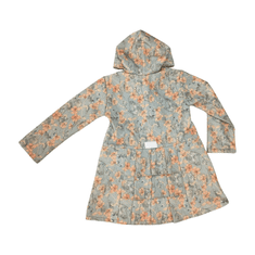 MOONRISE Fashion Detská softshell bunda - ASYMETRIC, flowers dusty mint, 80