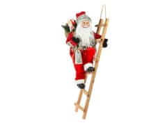 LAALU Santa s rebríkom červený 65 cm