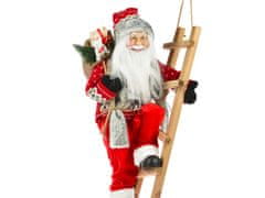 LAALU Santa s rebríkom červený 65 cm