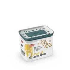 Stefanplast Snack Box obdĺžniková vzduchotesná dóza 1,2l biela/anglická zelená