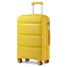 KONO Žltý prémiový plastový kufor s TSA zámkom "Majesty" - veľ. M