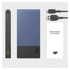 GP Power bank GP M2+ Series, 10 000 mAh, 22,5 W, modrá