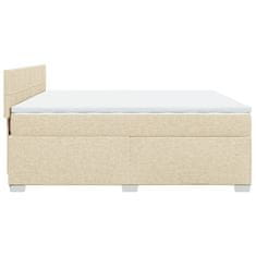 Petromila vidaXL Boxspring posteľ s matracom krémová 200x200 cm látka