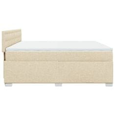 Petromila vidaXL Boxspring posteľ s matracom krémová 200x200 cm látka