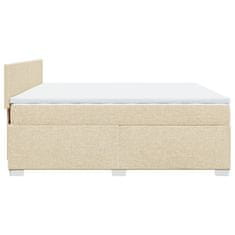 Petromila vidaXL Boxspring posteľ s matracom krémová 200x200 cm látka