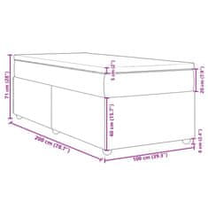 Petromila vidaXL Boxspring posteľ s matracom sivohnedý 100x200 cm látka