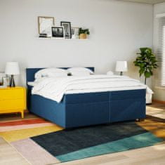 Petromila vidaXL Boxspring posteľ s matracom modrá 200x200 cm látka