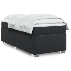 shumee Boxspring posteľ s matracom čierny 90x190 cm umelá koža