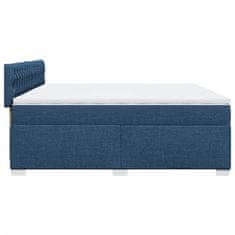 Petromila vidaXL Boxspring posteľ s matracom modrá 200x200 cm látka