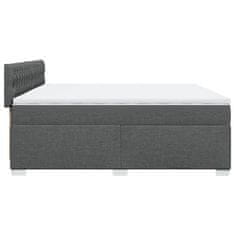 Petromila vidaXL Boxspring posteľ s matracom tmavosivá 200x200 cm látka