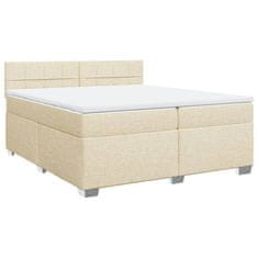 Petromila vidaXL Boxspring posteľ s matracom krémová 200x200 cm látka