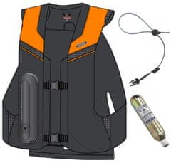 Hit-Air MLV 2 airbag vesta limitovaná edícia čierno-oranžová - Veľkosť : Large (XL-3XL)