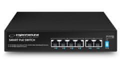 Esperanza Switch Esperanza Spinner ENS105, 10/100Mbps, 4PoE+2, 60W 