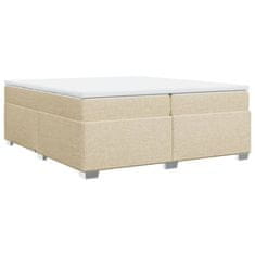 Petromila vidaXL Boxspring posteľ s matracom krémová 200x200 cm látka