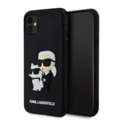 Karl Lagerfeld Zadný kryt 3D Rubber Karl and Choupette pre iPhone 11 Black