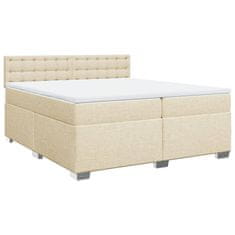 Petromila vidaXL Boxspring posteľ s matracom krémová 200x200 cm látka