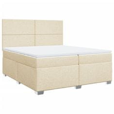 Petromila vidaXL Boxspring posteľ s matracom krémová 200x200 cm látka