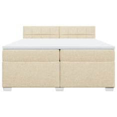 Petromila vidaXL Boxspring posteľ s matracom krémová 200x200 cm látka