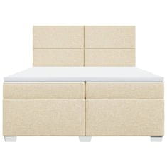 Petromila vidaXL Boxspring posteľ s matracom krémová 200x200 cm látka